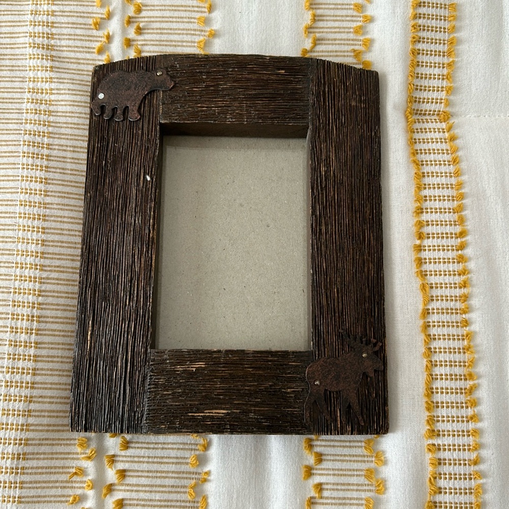 Rustic Moose Photo Frame
